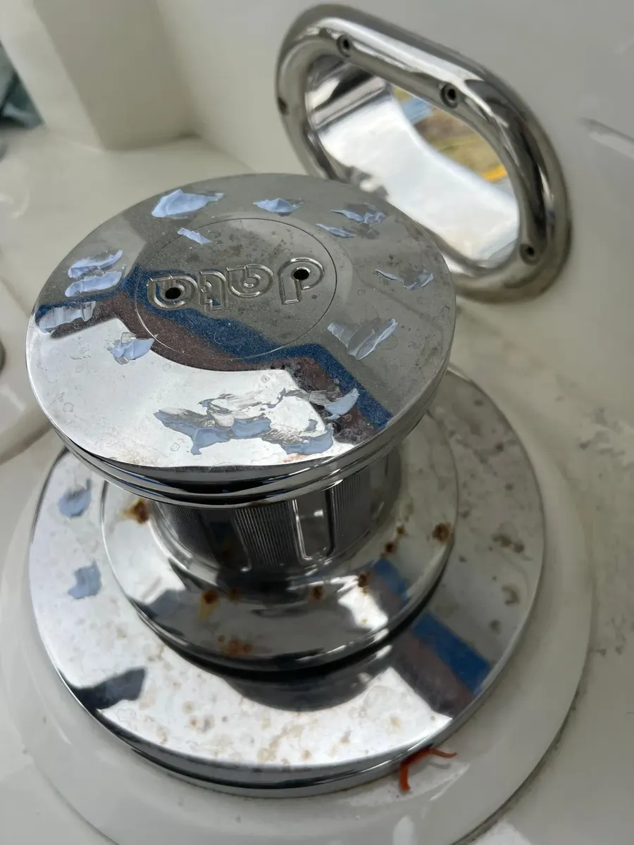 Stainless winch before polishing